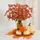thumbnail image 4 of Tallo de hoja de dinero artificial de Acción de Gracias | Rama de hoja de otoño de naranja falsa de 50cm | Simulación de tela Decoración de poste alto | Centro de mesa de otoño | 1 Pieza, 4 of 7