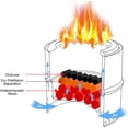 thumbnail image 4 of Lineslife Portable Smokeless Fire Pit for Outside with Grill & Stand, 3-in-1 Multifunctional Stainless Steel Firepit, 4 of 10