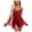 Red, variant on Puntoco Women Lingerie Lace Babydoll Mesh Nightgown Chemise Boudoir Nighty Sleepwear