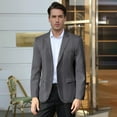 thumbnail image 2 of Mens Sport Big And Tall Sport Coats And Blazers Business Casual Suit Jacket 2 Button Regular Fit, 2 of 5