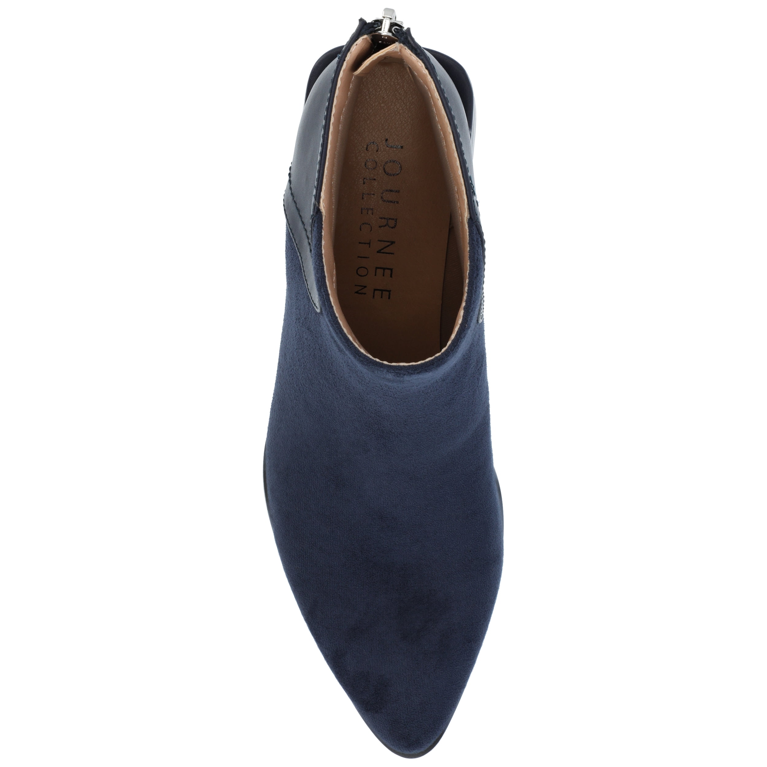 Journee Womens Consuello Two Tone Pointed Toe Booties, Widths Available