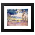 thumbnail image 2 of Henri-Edmond Cross 17x15 Black Modern Framed Museum Art Print Titled - Pines Along the Shore (1896), 2 of 5