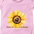 thumbnail image 3 of LIIPEE Girls Boys Onesie Summer Cartoon Sunflower Printed Round Neck Short Sleeve Bodysuit Toddler Stylish Daily Wear Bodysuit,Pink,6-12 Months, 3 of 3