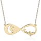 thumbnail image 1 of UMAGICBOX Collar de infinito de plata esterlina personalizado con nombres Collar con nombre chapado en oro de 18 quilates personalizado Joyería eterna-Collar de plata-3-Infinity con Collar de oro blan, 1 of 4