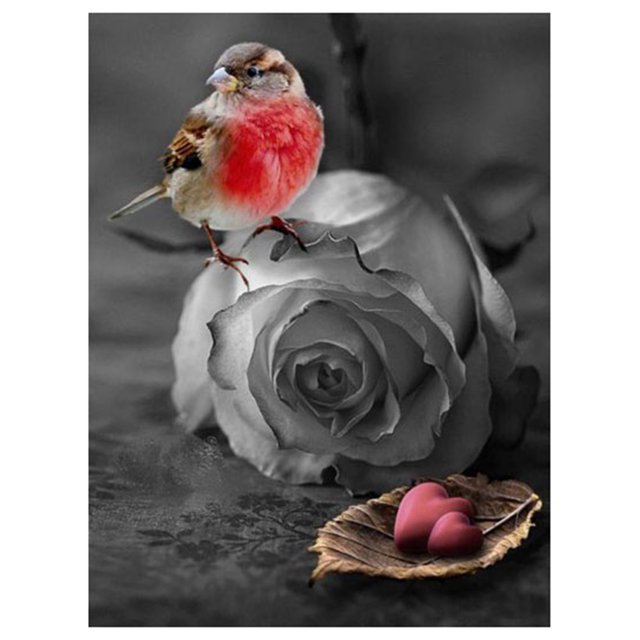 Kit de dibujo de taladro redondo completo DIY 5D mariposa rosa hecho a mano arte diamante pintura Likrtyny Arte deco