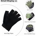 thumbnail image 3 of Kids Bike Gloves Cool Ice Silk Anti-Slip Sweat Towel Velcro Closure Breathable Comfortable High Elasticity Perfect for Boys & Girls 【 Half Finger - Green 】Large, 3 of 7
