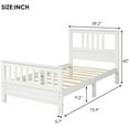 thumbnail image 7 of Wood Platform Bed Frame with Headboard and Footboard Bed Frame Mattress Foundation with Wood Slat Support No Box Spring Needed Easy Assembly (Twin, White), 7 of 7