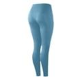 thumbnail image 6 of felwors High Waisted Leggings with Pockets Women, Full Length Capri Buttery Soft Stretchy Yoga Pants (Light Blue, L), 6 of 9