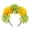 Yellow, variant on Under $5 Hair Ties Gsakboxl Women Colorful Daisy Flower Crown Headband Floral Headpiece Elegant Simulation Petal Hair Accessory Holiday