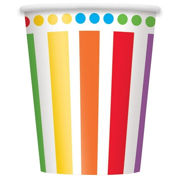 9oz Rainbow Party Cups 8ct