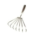 thumbnail image 4 of colaxi Stainless s Rake Hand Rake for Loosening Beach Clamming Accessories 7 tooth 5cm, 4 of 10