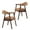Brown, variant on AFO Upholstered Dining Chairs Set of 2, Mid-Century Modern Fabric Kitchen Arm Chairs with Rubberwood Frame, Beige
