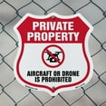 thumbnail image 5 of No Drone Shield Sign Aircraft Or Drone Is Prohibited 12 inch X 12 inch Shield-Shaped Rust-Free Aluminum Metal Sign Weather Resistant, UV Protected for Workplace Made in the USA, 5 of 7
