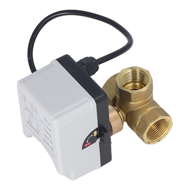 Válvula de bola de control de cable, válvula de bola de 3 vías DN20 Válvula de bola de 3 vías Rendimiento confiable