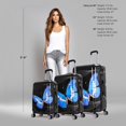thumbnail image 3 of InUSA Print 3-Piece Hardside Luggage Sets with Spinner Wheels, Handle, Trolley, (20"/24"/28"), Black Butterfly, 3 of 11
