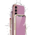 thumbnail image 4 of Luxury Plating Square Phone Case For Samsung S22 Ultra S23 S21 Plus s21 FE Case Cover For Galaxy S 21 S22 S20 FE Silicone Case, 4 of 5