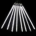 thumbnail image 2 of Skksst 288 LEDs Meteor Shower Lights Waterproof Outdoor Falling Rain Icicle Snowfall 8 Tube Christmas Garden Tree String Light, 2 of 7