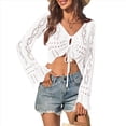 thumbnail image 3 of Suéter de Punto con Hombros Descubiertos y Mangas Acampanadas, Estilo Bohemio, para Mujer, Color , Talla S, 3 of 8