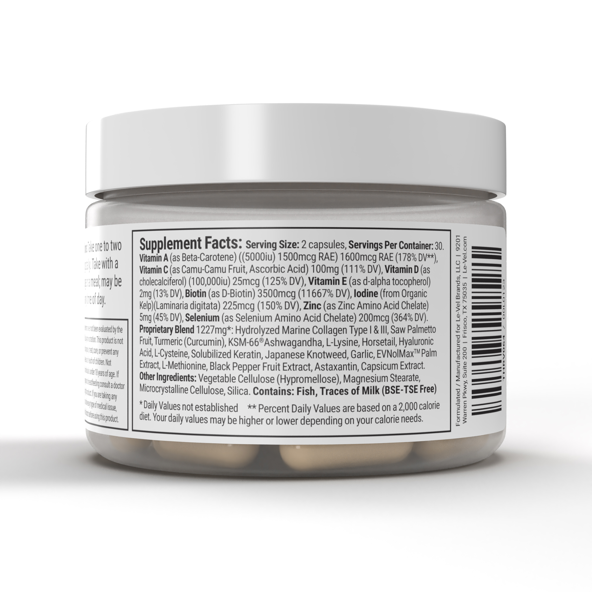 Collagen Supplement With Biotin Vitamin C Zinc Turmeric for Hair Skin Nails Joint Health Immune System 60 Capsules</new_title>