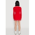 thumbnail image 4 of Womens Daisy Pleated Contrast Trim Sweater Dress, 4 of 4