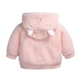thumbnail image 4 of AKAFMK Boys Girls Winter Coat Newborn Infant Baby Cartoon Ear Hooded Pullover Tops Warm Clothes Coat, 4 of 6