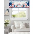 thumbnail image 4 of Independence Day Star Fireworks Valances for Windows,Kitchen Valance Rod Pocket Short Curtain, Red Blue Pentagram Valance Curtain Window Valances for Bedroom Bathroom Living Room 42x18in, 4 of 9