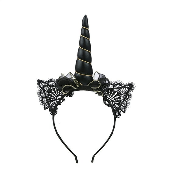 LOLIPPYY 1 Piece Iron Cat Ear Headband with Bowknot Black Hair Band Cute Decoration for Kids