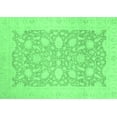 thumbnail image 1 of Ahgly Company Indoor Rectangle Oriental Emerald Green Traditional Area Rugs, 2' x 4', 1 of 4