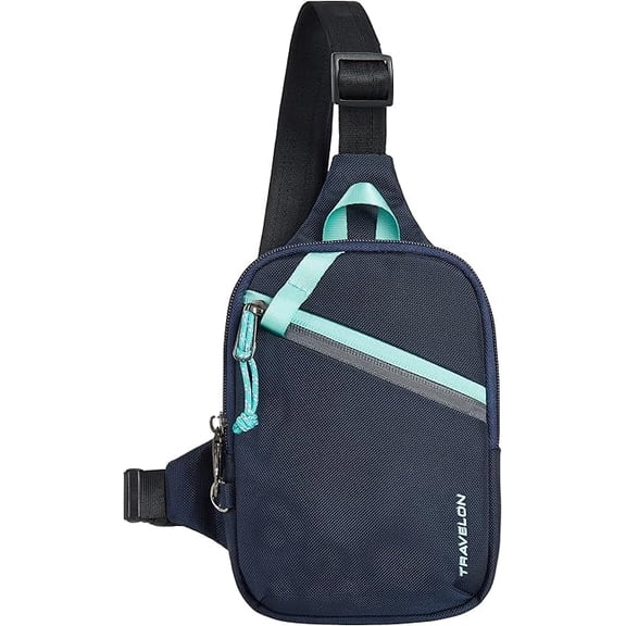 Travelon Greenlander Anti-Theft Compact Sling, Galaxy Blue