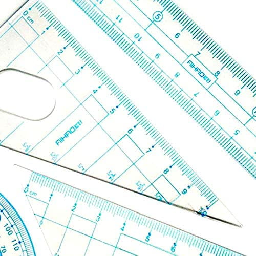 DY.2ten Geometry Set For Students, Maths Set, Protractor And Compass Set, Math Drawing Set, Geometry Compass Sets, Protactor Kit For Class Supplies And School, 6 Pcs