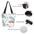 thumbnail image 6 of Fotbe Music Lover Dinosaur Pattern Beach Tote,Shoulder Handbag,Spacious Tote Bag,Lightweight Travel Bag,Versatile Shopping Bag, 6 of 9