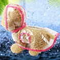 thumbnail image 3 of Flmtop Imperméable Chien Chiot Imperméable Extérieur Veste Imperméable Capuche Transparente Manteau Rose-Rouge, 3 of 9
