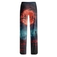 thumbnail image 5 of Fabrcox Halloween Pajama Pants for Women Funny Ghost Pumpkin Candy Womens Sleep Pants Fall Winter Festival Comfy Women's Lounge Pants Red XL, 5 of 5