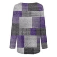 thumbnail image 4 of FAIWAD Tuniques pour Femmes Manches Longues Col Rond à Blocs de Couleur Chandail Ample et Fluide, 4 of 5