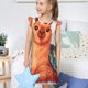 thumbnail image 4 of Balery Cozy Knitting Llama Camisón de princesa para niñas, pijama de algodón con mangas abullonadas, suave y bonito.-X-Large, 4 of 6