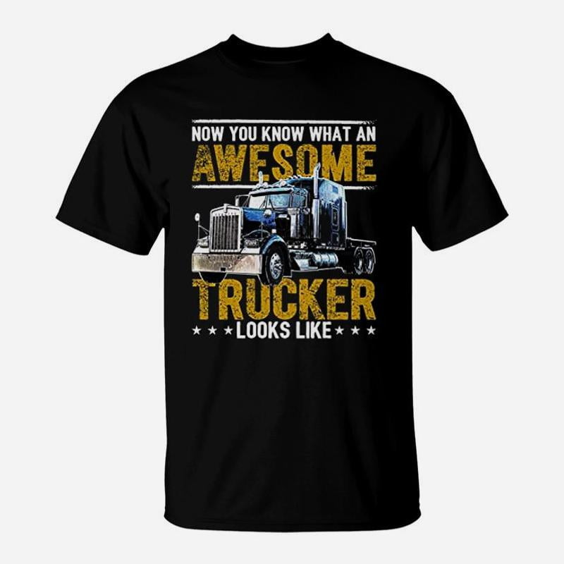 Awesome Trucker Big Rig Semi Trailer Truck Driver Gift TShirt