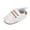 White, variant on IROINNID Infant Baby First Walking Shoes PU Leather Lace Up Non-slip Rubber Sole Flat Shoes, Size 0-15M