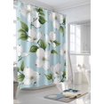 thumbnail image 3 of Boanket Polyester Fabric Blooms White Floral Shower Curtain, Spring Floral Garden Waterproof Bathtub Curtain Bathroom Decor Set with Hooks 48 x 72 Inches,, 3 of 6