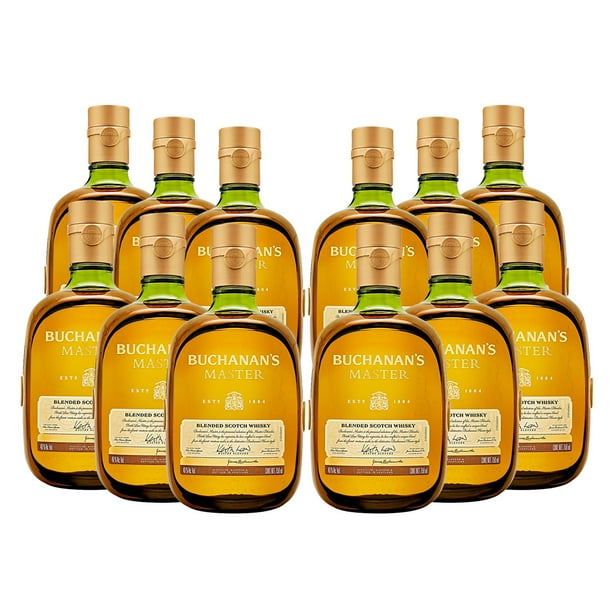 Pack 12 Whisky Buchanan's Master Blended Scotch 750 ml Importado Buchanan's Whisky / Buchanan's