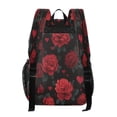 thumbnail image 3 of PVC Transparent Backpacks Clear Backpack for Travel and Outings Red Roses and Hearts Pattern, 3 of 7