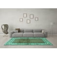 thumbnail image 3 of Ahgly Company Indoor Rectangle Persian Turquoise Blue Traditional Area Rugs, 7' x 9', 3 of 4
