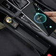 thumbnail image 1 of Car Seat Seam Storage Box With Fast Charge Ports,Console Gap Filler Organizer With Storage Space,Shockproof EVA Interior Storage Box For Phones Sunglasses Keys,Easy Install Car Storage Accessory, 1 of 8