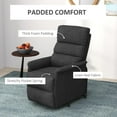 thumbnail image 4 of Domi Bonn Power Lift Chair for Seniors, Electric Lift Recliner Chair with Remote Control, Side Pockets for Living Room, Black, 4 of 7