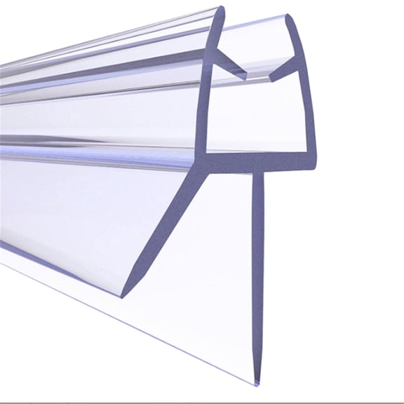 Shower Door Seal, 1 PCS 50cm Long Glass Door Bottom Seal, Ultra Clear Frameless Shower Doors Strip, Stop Shower Leaks and Create a Water Barrier for 3/8 Inch (10mm) Glass(Clear)