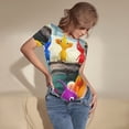 thumbnail image 4 of Lsque Pikmin Women's Crew Neck Short Sleeve Bodysuit Basic T Shirts Tops Onesie Adult Cute Pajama-X-Large, 4 of 8