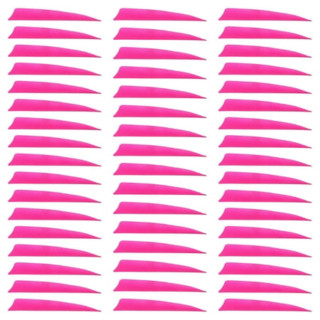 Uxcell Arrow Vanes Arrow Fletching 5 Shield Shape Turkey Feathers for Hunting DIY Shooting(Pink Pack of 50)