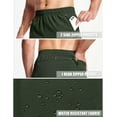 thumbnail image 4 of TACVASEN Mens Shorts Workout Quick Dry Athletic Shorts with Zipper Pockets Hiking Sport Short Green US 30, 4 of 6