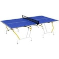 thumbnail image 1 of Soozier Full Size Ping Pong Table, Folding Table Tennis Table, Blue, 1 of 9