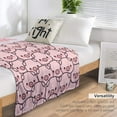 thumbnail image 4 of Personalized Pig Blanket Gifts with Text Name, 50"x60" Flannel Fleece Throw Blanket Soft for Girls Boys Adults, Lightweight, Comfortable, Warm Cute Pig Themed Blanket for Bed Couch, 4 of 6