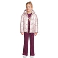 thumbnail image 2 of BHip Girls Hooded Metallic Winter Puffer Coat, Sizes 4-16, 2 of 5